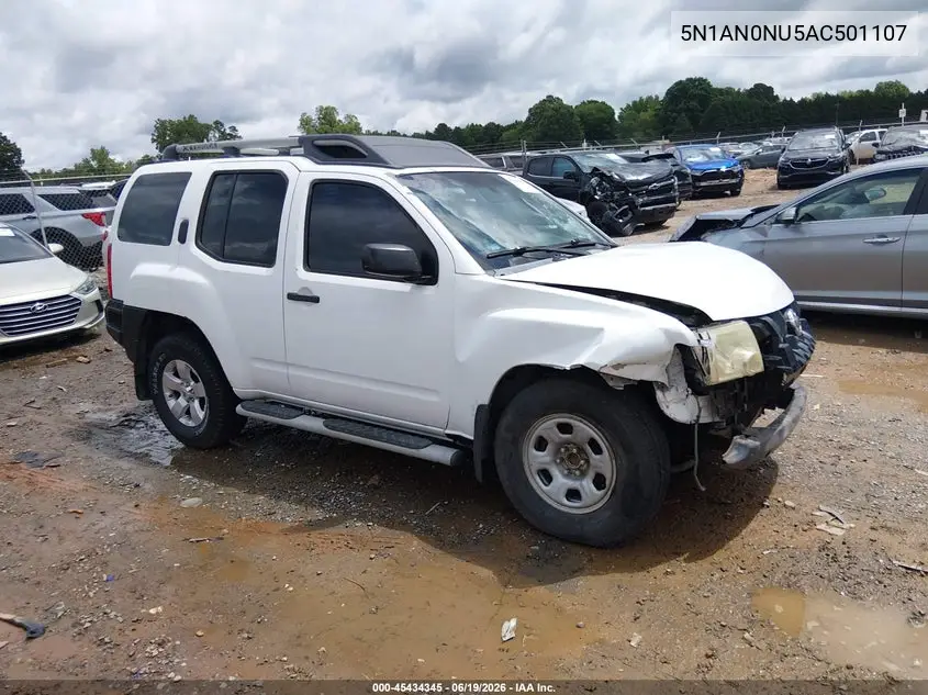 2010 Nissan Xterra S VIN: 5N1AN0NU5AC501107 Lot: 45434345