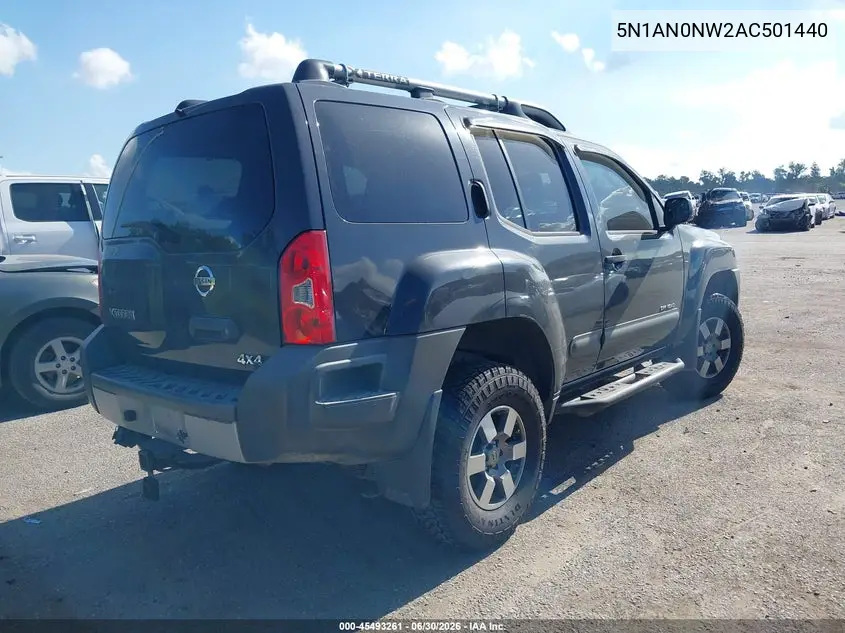 2010 Nissan Xterra Off Road VIN: 5N1AN0NW2AC501440 Lot: 45493261