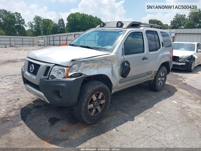 2010 Nissan Xterra Off Road VIN: 5N1AN0NW1AC500439 Lot: 45544208
