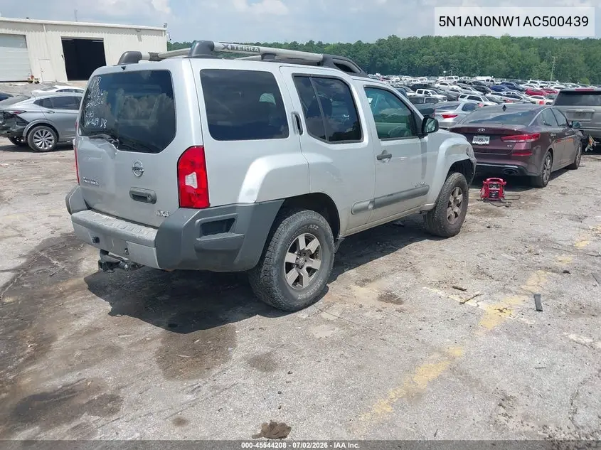 2010 Nissan Xterra Off Road VIN: 5N1AN0NW1AC500439 Lot: 45544208
