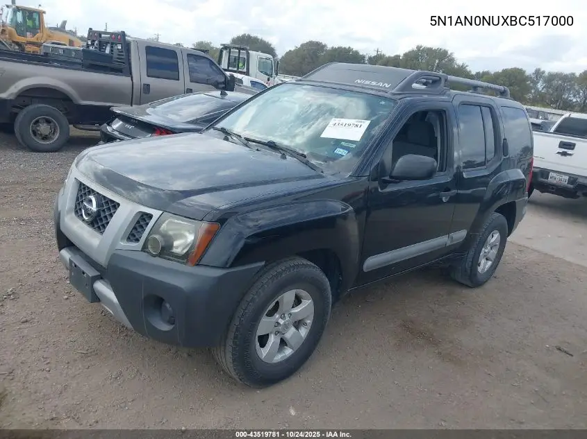 5N1AN0NUXBC517000 2011 Nissan Xterra S