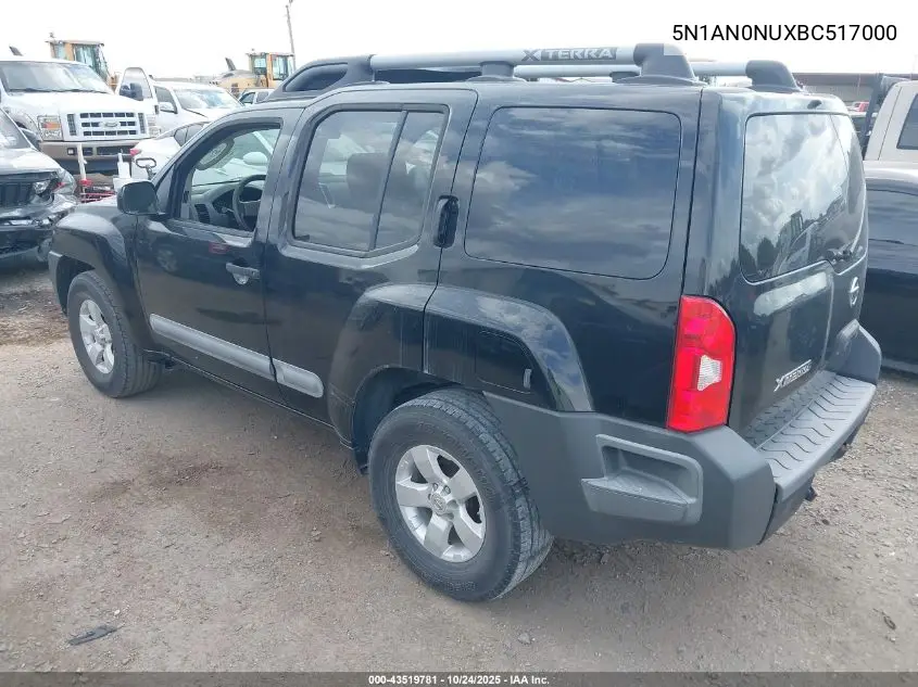 5N1AN0NUXBC517000 2011 Nissan Xterra S