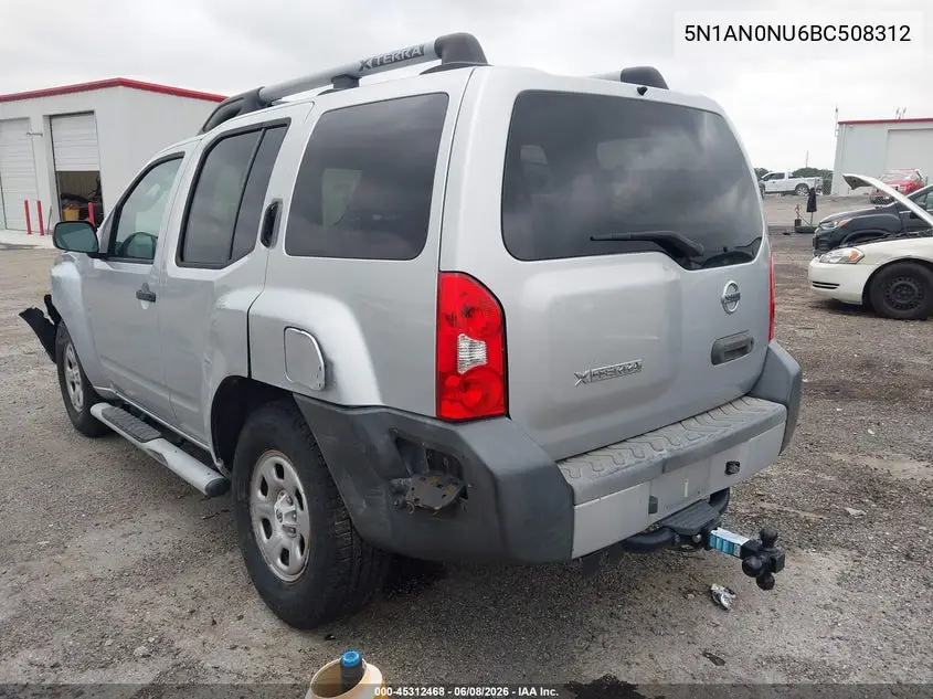 2011 Nissan Xterra X VIN: 5N1AN0NU6BC508312 Lot: 45312468
