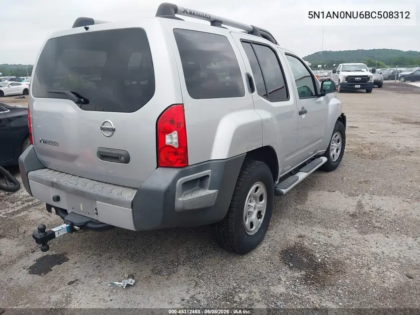 2011 Nissan Xterra X VIN: 5N1AN0NU6BC508312 Lot: 45312468