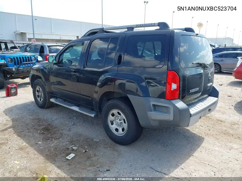2011 Nissan Xterra X VIN: 5N1AN0NUXBC523704 Lot: 45553330