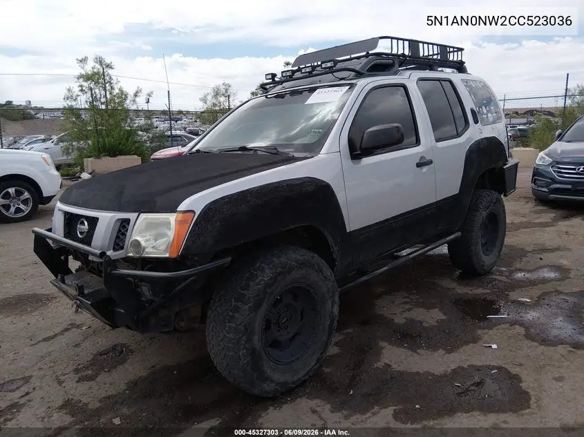2012 Nissan Xterra Pro-4X VIN: 5N1AN0NW2CC523036 Lot: 45327303