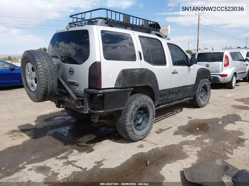 2012 Nissan Xterra Pro-4X VIN: 5N1AN0NW2CC523036 Lot: 45327303