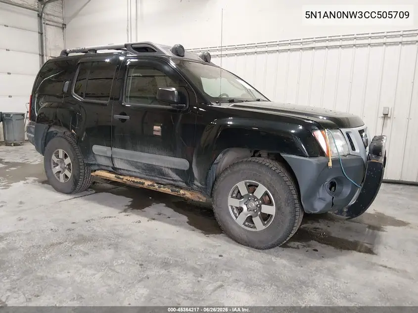 2012 Nissan Xterra Pro-4X VIN: 5N1AN0NW3CC505709 Lot: 45364217