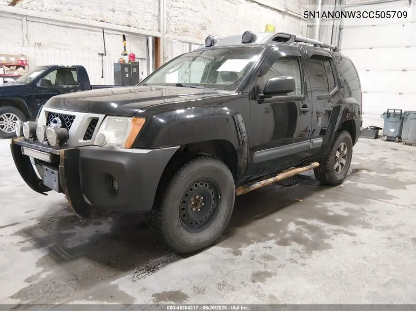 2012 Nissan Xterra Pro-4X VIN: 5N1AN0NW3CC505709 Lot: 45364217