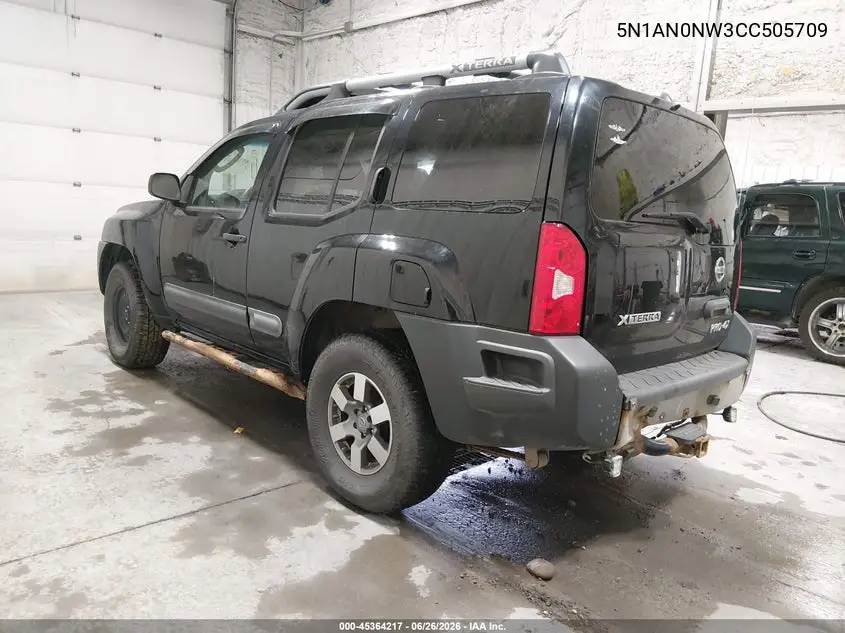 2012 Nissan Xterra Pro-4X VIN: 5N1AN0NW3CC505709 Lot: 45364217