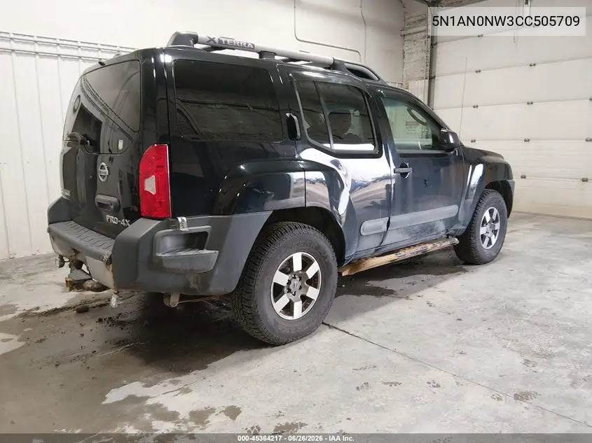 2012 Nissan Xterra Pro-4X VIN: 5N1AN0NW3CC505709 Lot: 45364217