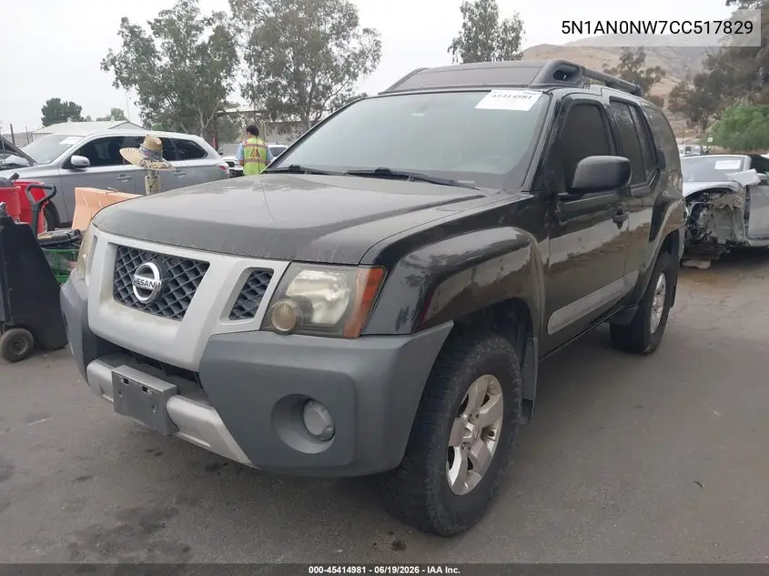 2012 Nissan Xterra S VIN: 5N1AN0NW7CC517829 Lot: 45414981