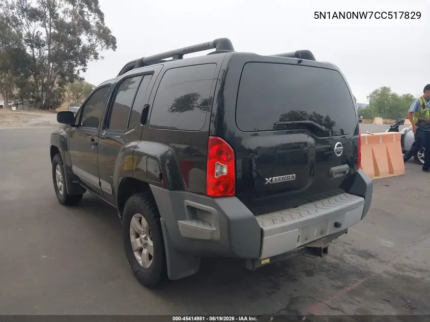 2012 Nissan Xterra S VIN: 5N1AN0NW7CC517829 Lot: 45414981