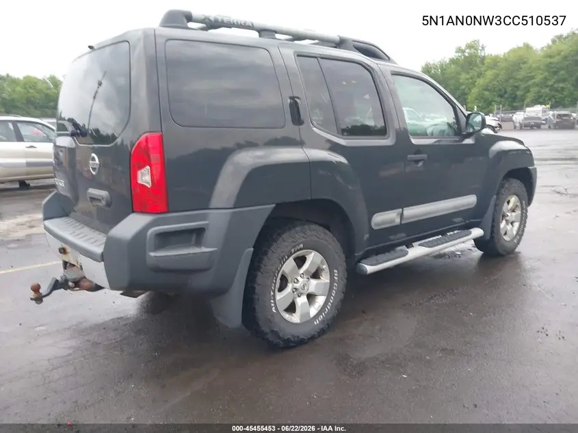 2012 Nissan Xterra S VIN: 5N1AN0NW3CC510537 Lot: 45455453