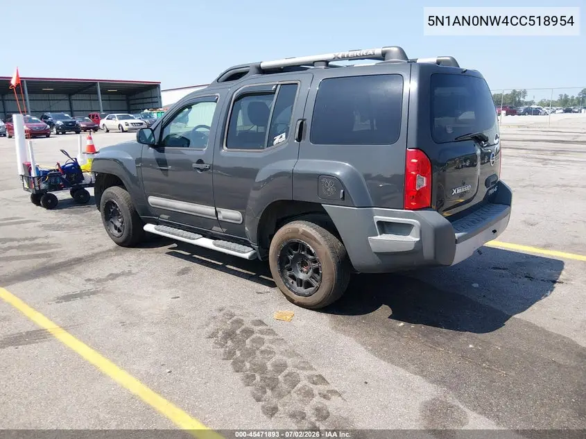 2012 Nissan Xterra Pro-4X VIN: 5N1AN0NW4CC518954 Lot: 45471893