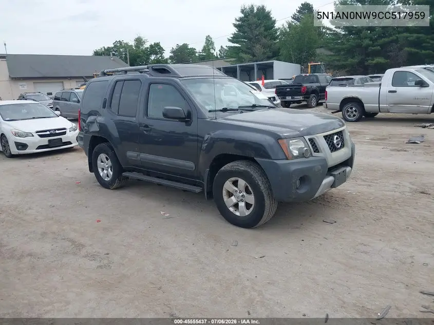 2012 Nissan Xterra S VIN: 5N1AN0NW9CC517959 Lot: 45555437