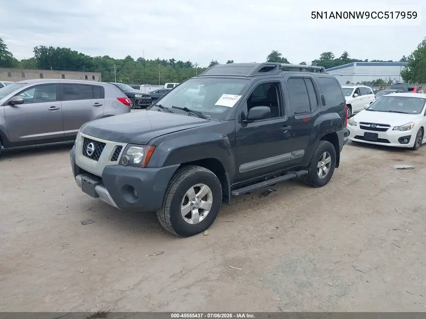 2012 Nissan Xterra S VIN: 5N1AN0NW9CC517959 Lot: 45555437