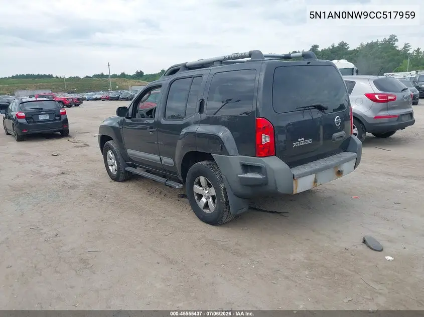 2012 Nissan Xterra S VIN: 5N1AN0NW9CC517959 Lot: 45555437