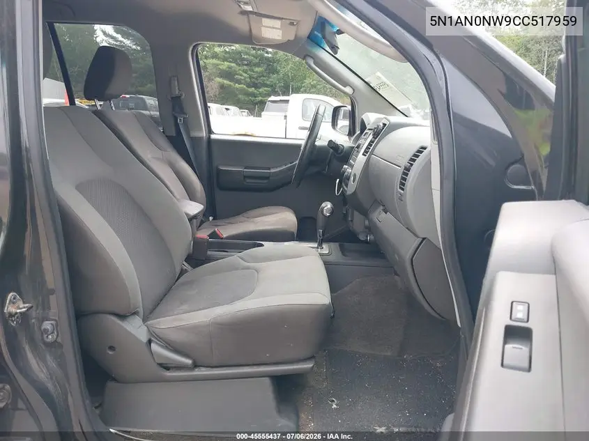 2012 Nissan Xterra S VIN: 5N1AN0NW9CC517959 Lot: 45555437