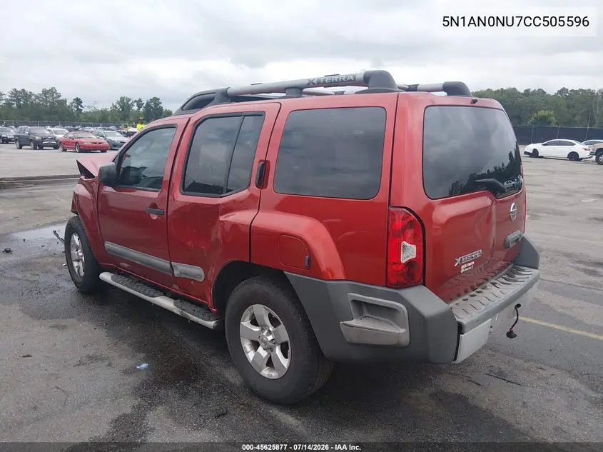 2012 Nissan Xterra S VIN: 5N1AN0NU7CC505596 Lot: 45625877