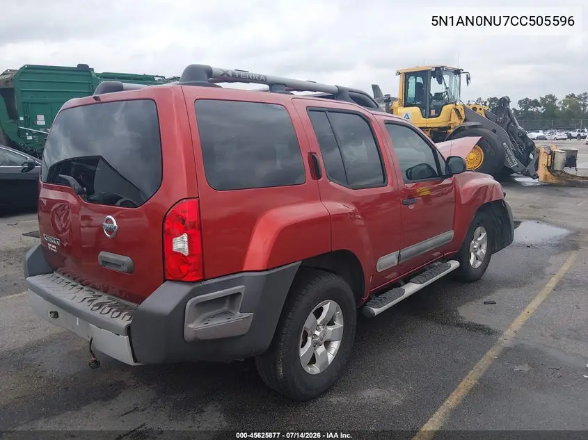 2012 Nissan Xterra S VIN: 5N1AN0NU7CC505596 Lot: 45625877