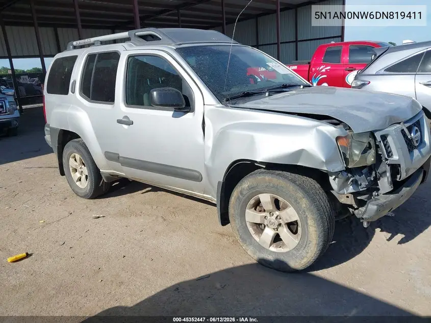2013 Nissan Xterra S VIN: 5N1AN0NW6DN819411 Lot: 45352447