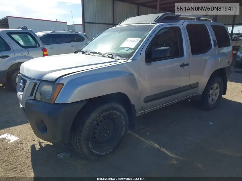 2013 Nissan Xterra S VIN: 5N1AN0NW6DN819411 Lot: 45352447