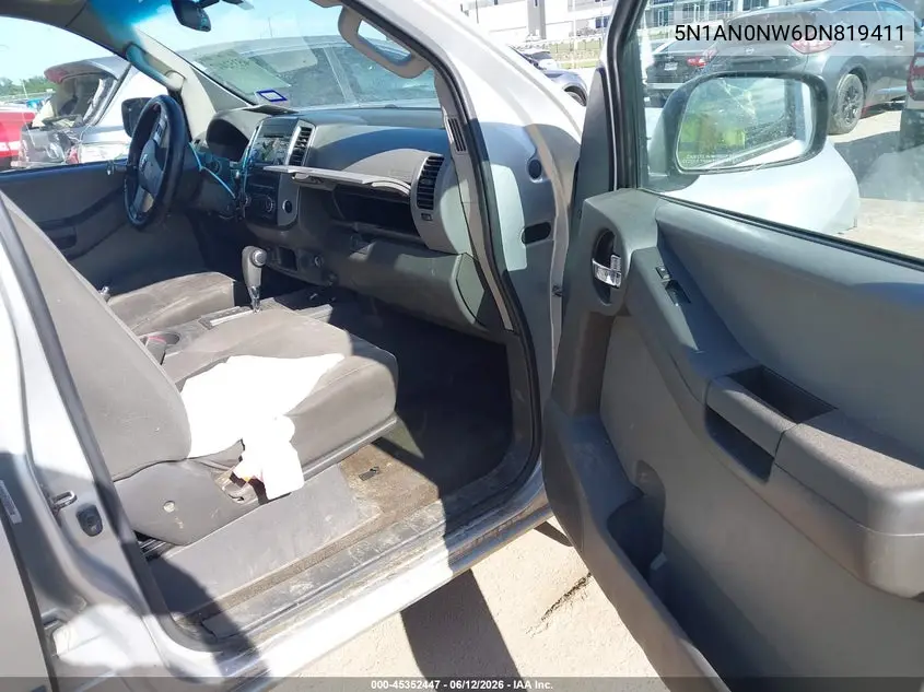 2013 Nissan Xterra S VIN: 5N1AN0NW6DN819411 Lot: 45352447
