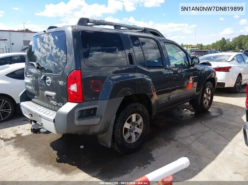 2013 Nissan Xterra Pro-4X VIN: 5N1AN0NW7DN819899 Lot: 45452290