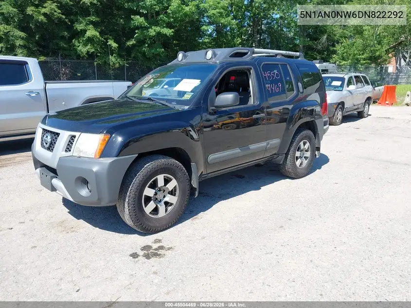2013 Nissan Xterra Pro-4X VIN: 5N1AN0NW6DN822292 Lot: 45504469