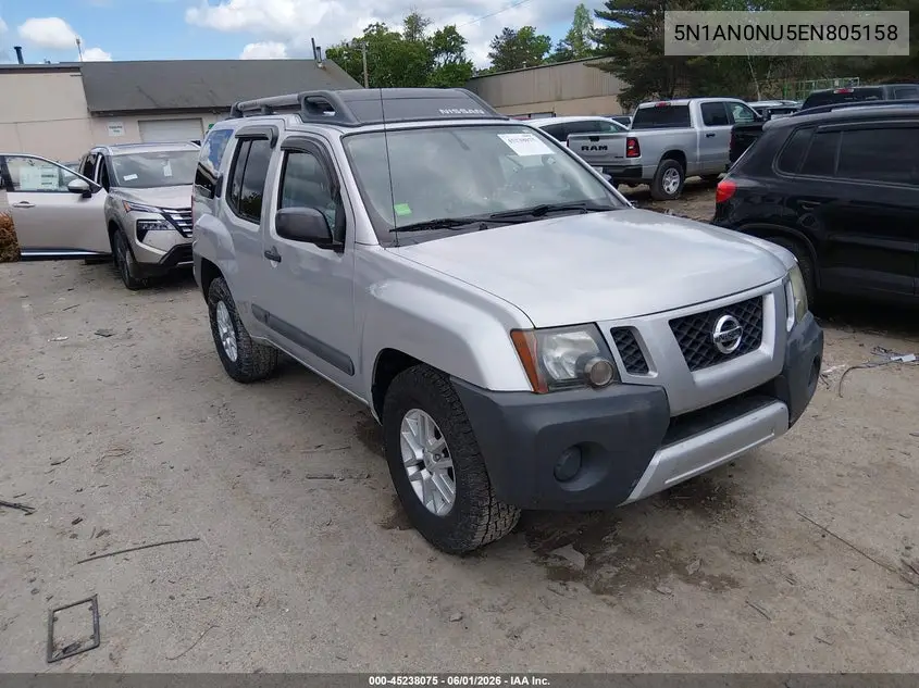 2014 Nissan Xterra S/X VIN: 5N1AN0NU5EN805158 Lot: 45238075