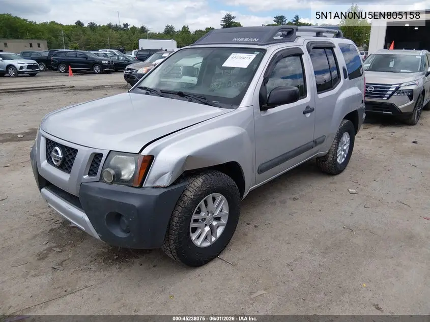 2014 Nissan Xterra S/X VIN: 5N1AN0NU5EN805158 Lot: 45238075