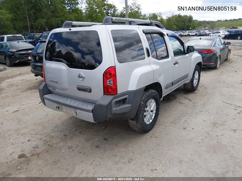 2014 Nissan Xterra S/X VIN: 5N1AN0NU5EN805158 Lot: 45238075