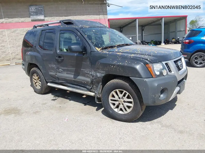 2014 Nissan Xterra S VIN: 5N1AN0NW8EN802045 Lot: 45251613