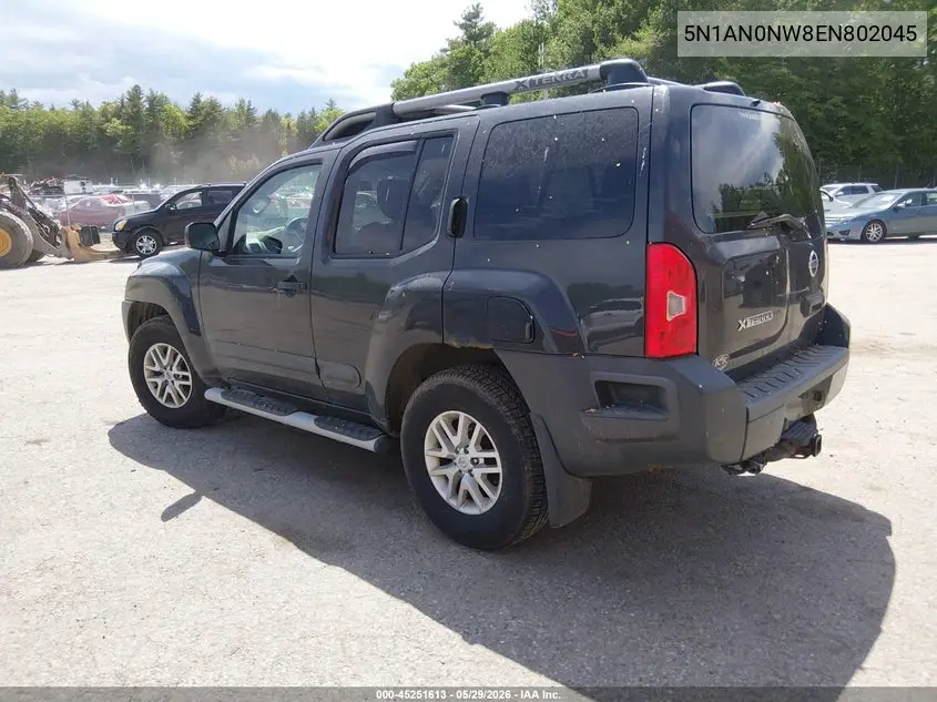 2014 Nissan Xterra S VIN: 5N1AN0NW8EN802045 Lot: 45251613