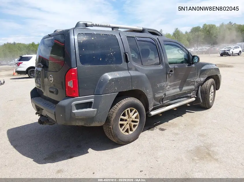2014 Nissan Xterra S VIN: 5N1AN0NW8EN802045 Lot: 45251613