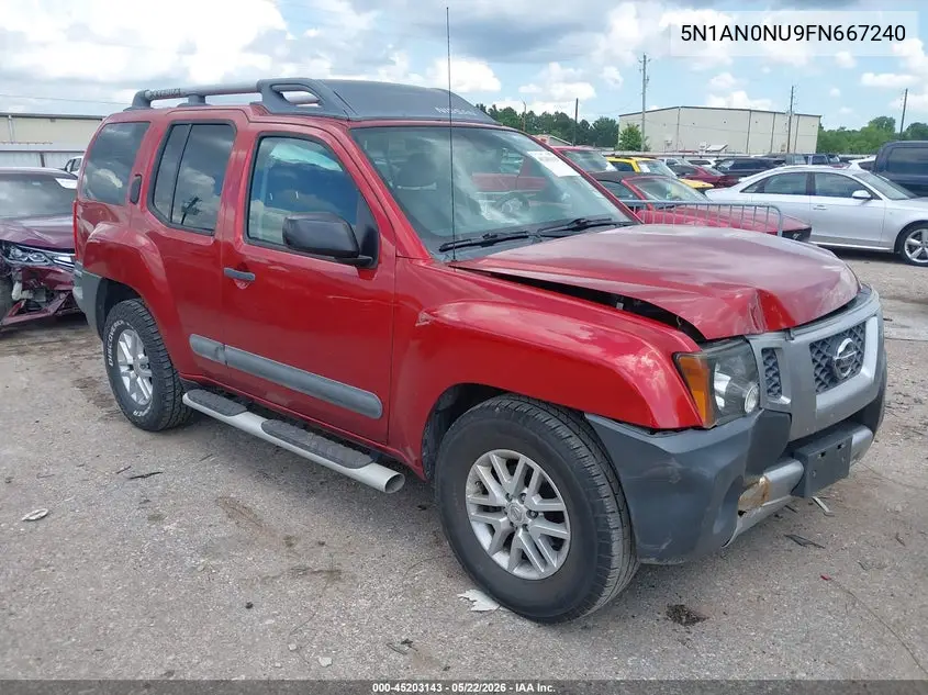 2015 Nissan Xterra S VIN: 5N1AN0NU9FN667240 Lot: 45203143