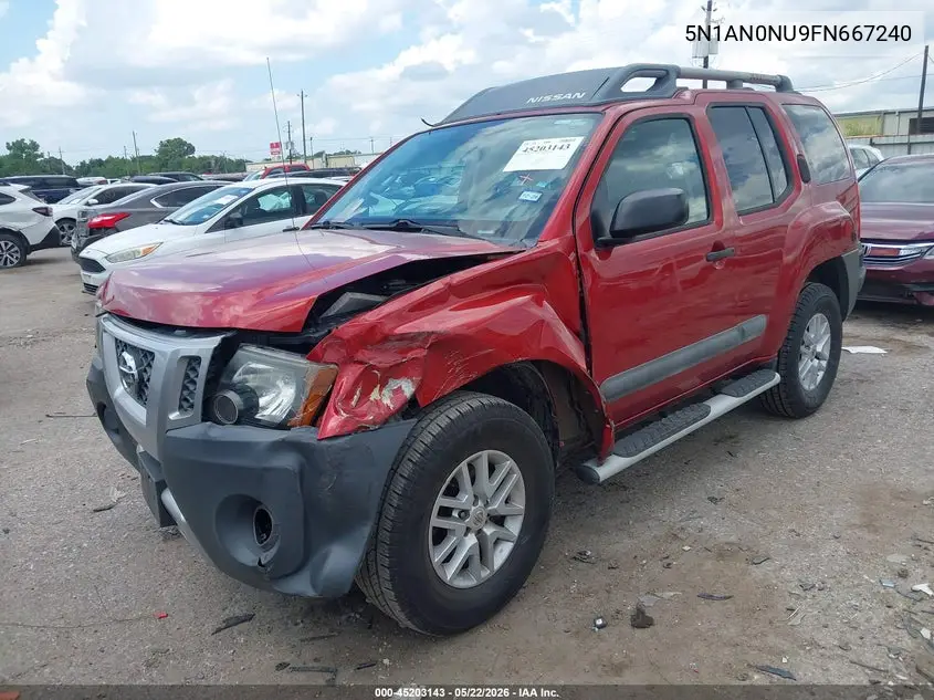 2015 Nissan Xterra S VIN: 5N1AN0NU9FN667240 Lot: 45203143