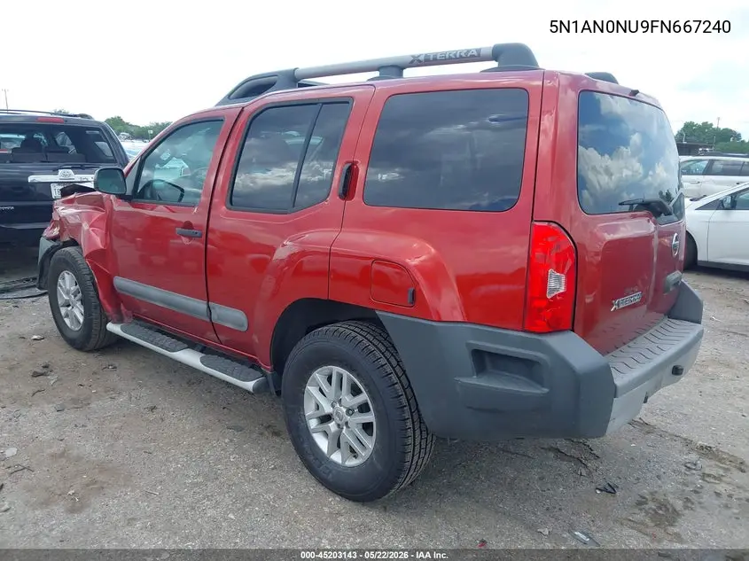 2015 Nissan Xterra S VIN: 5N1AN0NU9FN667240 Lot: 45203143