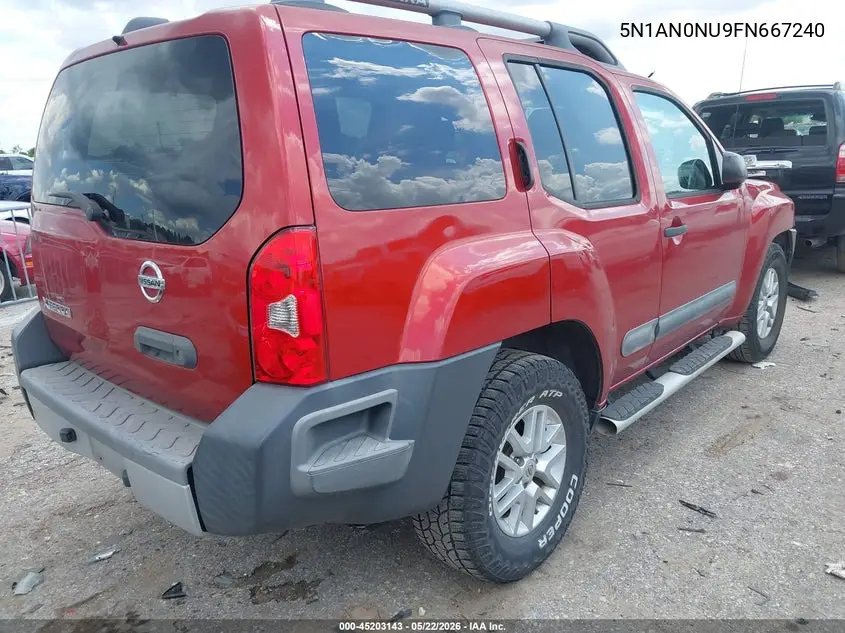 2015 Nissan Xterra S VIN: 5N1AN0NU9FN667240 Lot: 45203143