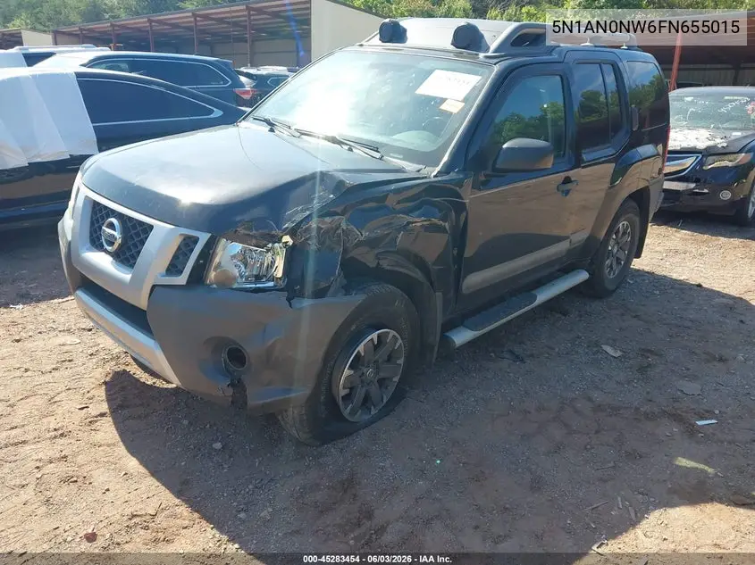 2015 Nissan Xterra Pro-4X VIN: 5N1AN0NW6FN655015 Lot: 45283454