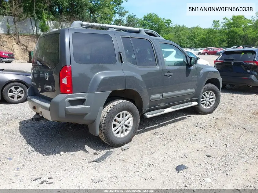 2015 Nissan Xterra S VIN: 5N1AN0NW0FN660338 Lot: 45311035