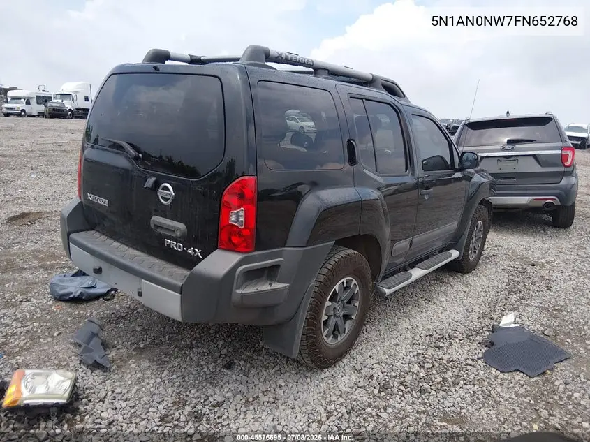 2015 Nissan Xterra Pro-4X VIN: 5N1AN0NW7FN652768 Lot: 45576695
