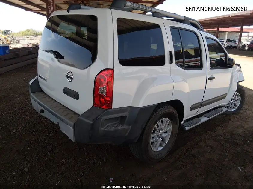2015 Nissan Xterra S VIN: 5N1AN0NU6FN663968 Lot: 45585484