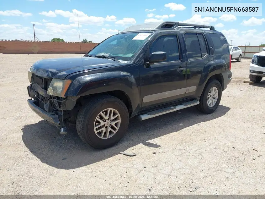 2015 Nissan Xterra S VIN: 5N1AN0NU5FN663587 Lot: 45675662