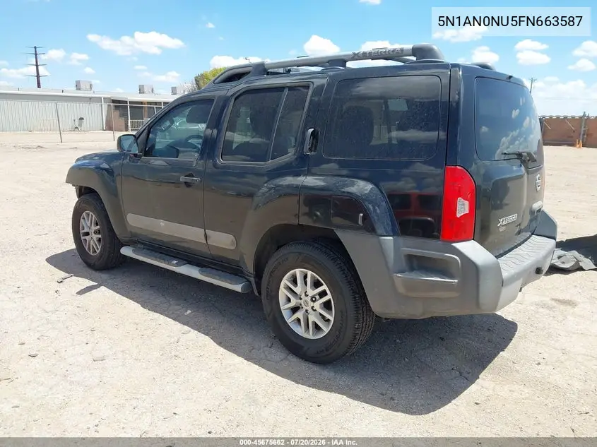 2015 Nissan Xterra S VIN: 5N1AN0NU5FN663587 Lot: 45675662