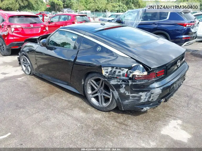 2024 Nissan Z Sport Manual VIN: JN1BZ4AH1RM360400 Lot: 43205489
