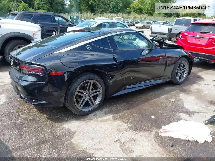 2024 Nissan Z Sport Manual VIN: JN1BZ4AH1RM360400 Lot: 43205489