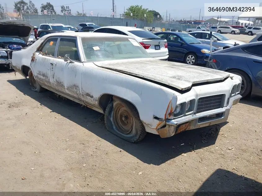 1970 Oldsmobile Delta 88 VIN: 364690M342394 Lot: 45276996