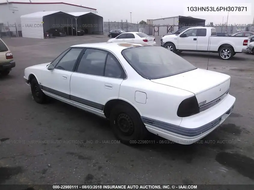 1993 Oldsmobile 88 Royale VIN: 1G3HN53L6PH307871 Lot: 22980111